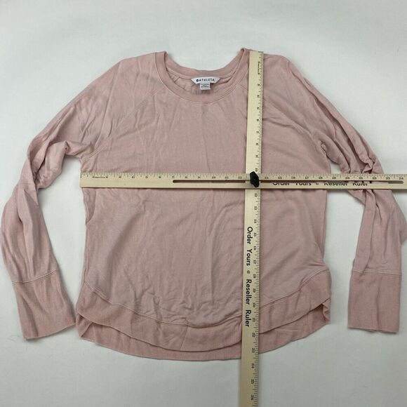 Athleta Pink Mindset Sweatshirt Long Sleeve Crew Neck Modal Spandex Size S - Picture 2 of 8